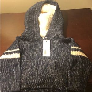 Janie and Jackie Navy Hoodied Pullover